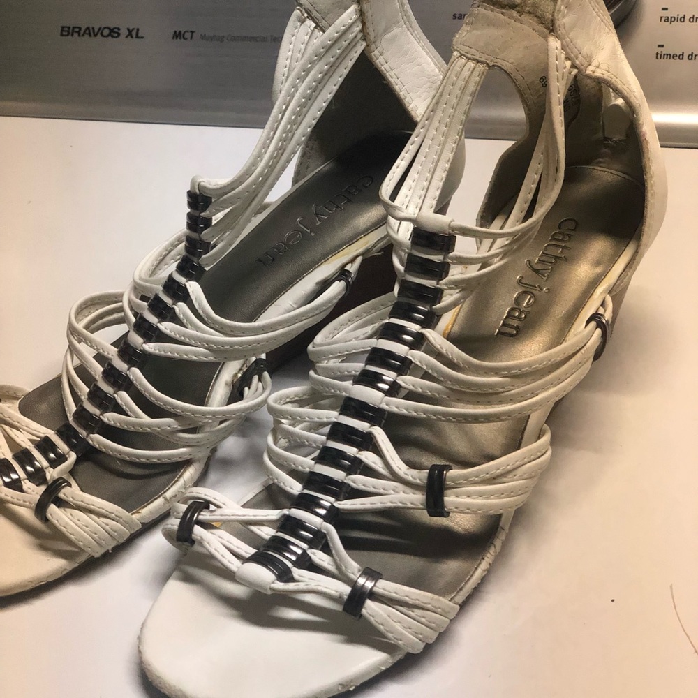 Cathy jeans white heel sandal from vn